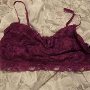 FREE W/BUNDLE Grape Plum Stretch Lace Bralette Sz Large One Per Order